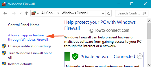 Allow Apps to Communicate through Firewall in Windows 10