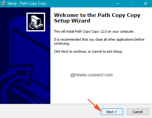 Welcome wizard of Path Copy Copy
