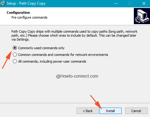 Default commands only