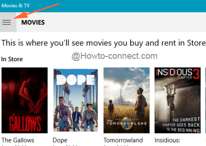 Menu icon of Movies & TV app
