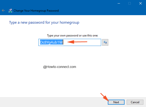 Recommended password by system