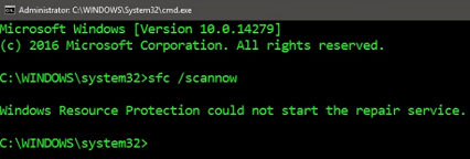 scannow command broken error