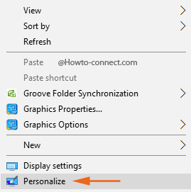 Right click Desktop Personalize