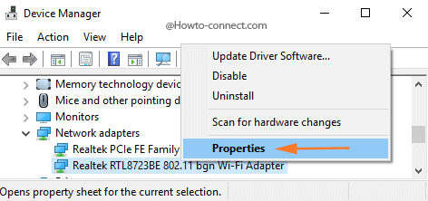 Right click Wifi adapter Properties