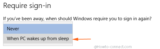 when pc wakes up from sleep in require sign in