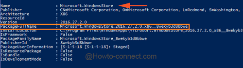 Name of the installed package