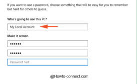 Credentials for local account