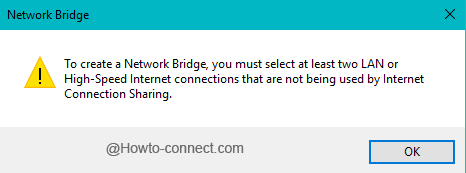 Error in Bridge Connection