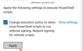 Apply button Change Execution Policy PowerShell
