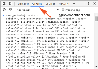 Paste the code in Console