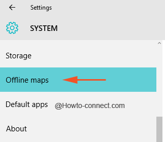 Offline maps segment beneath System