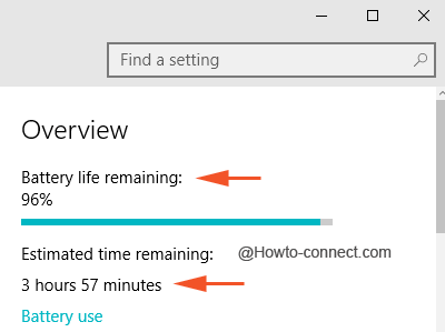 Battery Overview windows 10