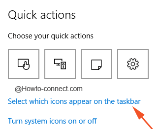 Link to see the list of icons on taskbar