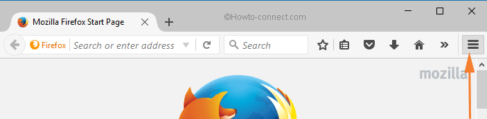 options button on start page