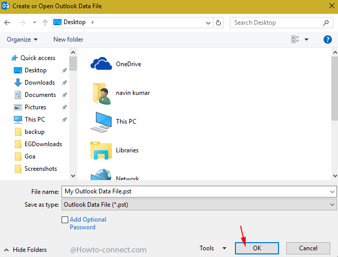 outlook data file pst