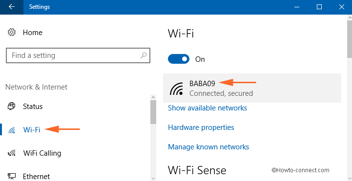 advance options wifi