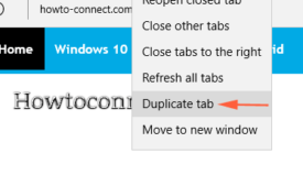Duplicate Tab in Edge Browser