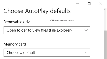 Choose AutoPlay defaults Windows 10 Settings AutoPlay