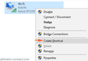 Connection Shortcut Create Desktop Shortcut to Network Connection Windows 10