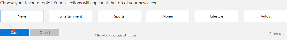 choose your favorite topics your selections will appear at the top of news feed
