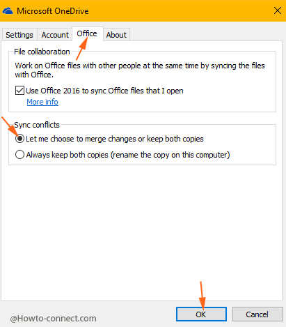 Customize Sync Conflicts Settings in OneDrive Windows 10