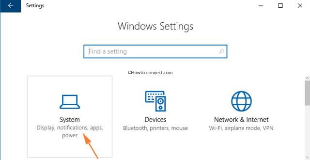 Windows 10 Settings app System icon