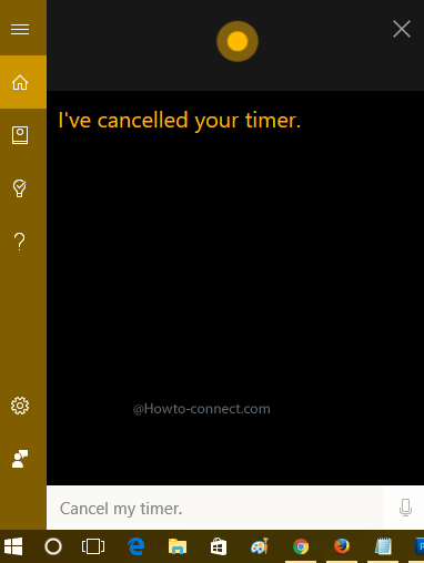 hey cortana cancel my timer command