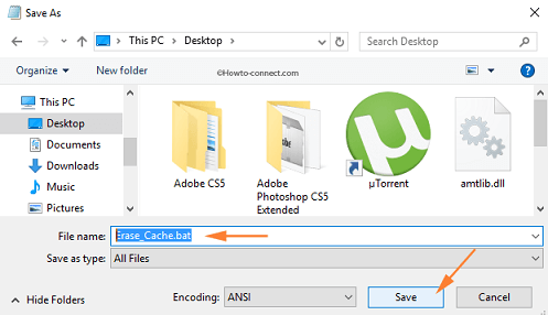 Erase Cache bat file