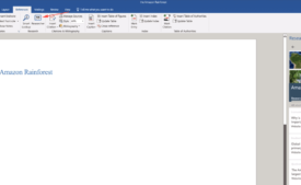 researcher tool icon and window in word 16