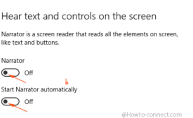 hear text and controls on the screen