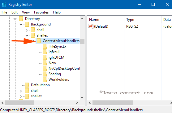 contextmenuhandlers registry editor