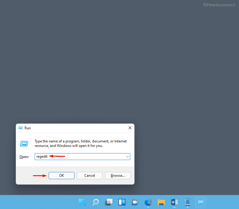 Access Registry Editor from Run dialog box