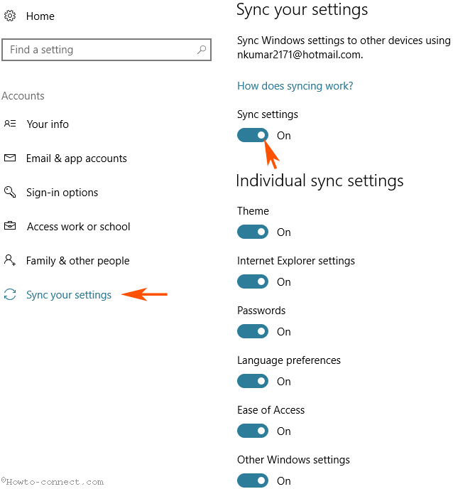 Accounts Settings in Windows 10 image 11
