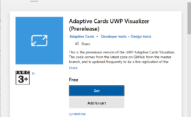 Adaptive Cards UWP Visualizer
