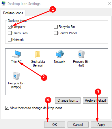 Add Desktop Icons to Windows 10 image 3