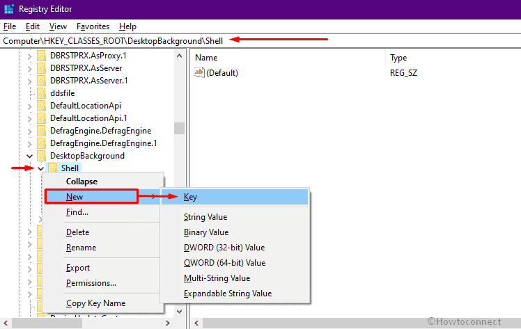 Create a subkey named DevicesAndPrinters