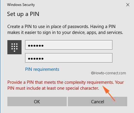 Add Special Character Requirement in PIN on Windows 10 pic 11