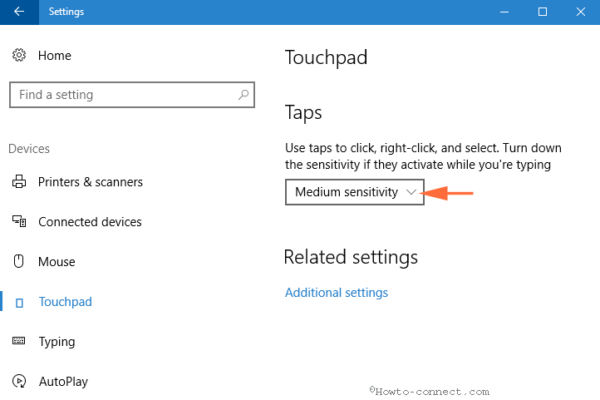 How To Adjust Touchpad Taps Sensitivity On Windows 10