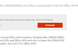 Administrative Template for Office and OCT