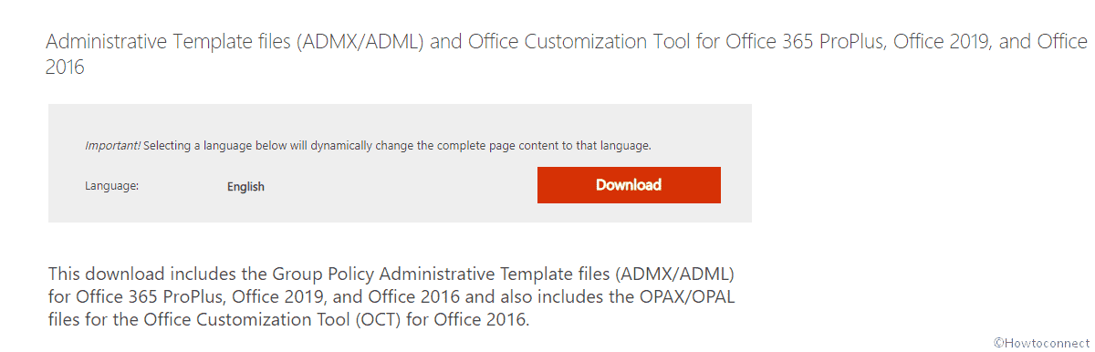 Administrative Template for Office and OCT