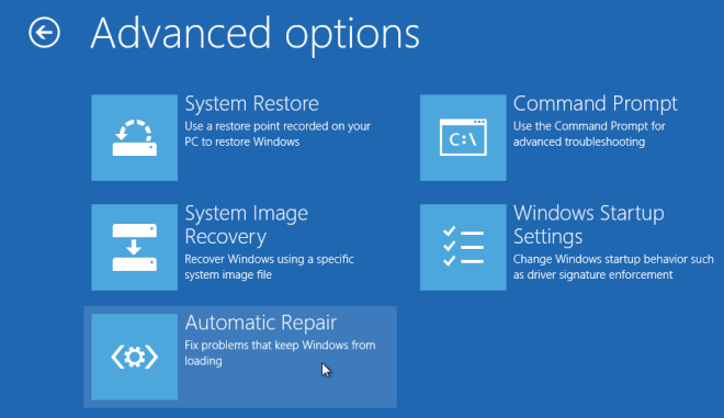 Advanced Options in windows 8 Starup advanced options in windows 8 Starup