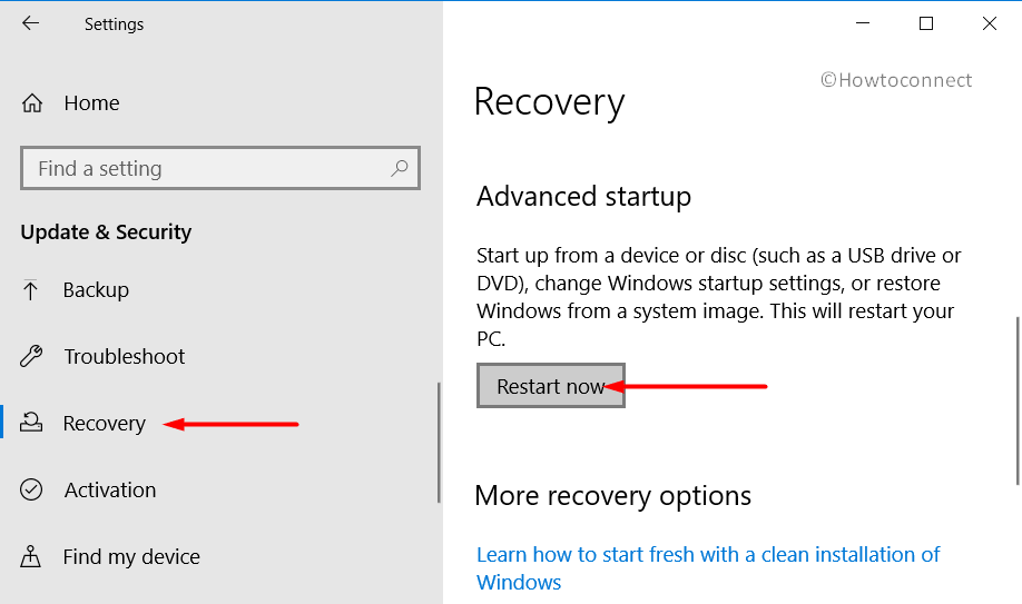 Advanced startup Restart now Pic 5