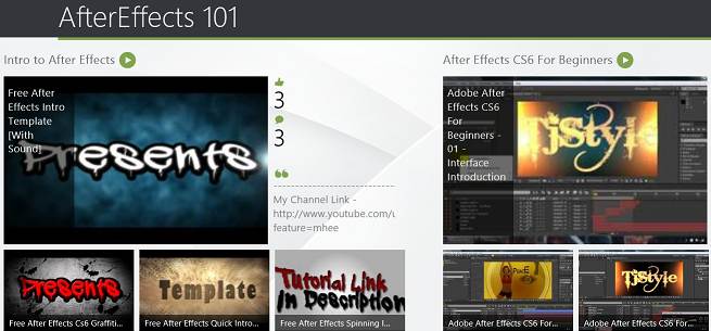 windows 8 aftereffects 101 app for adobe