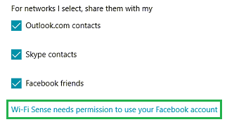 Allow Facebook contacts