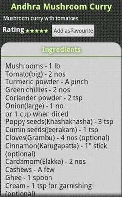 Android, My chef offline Cookbook