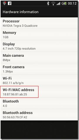 android MAC address find Image