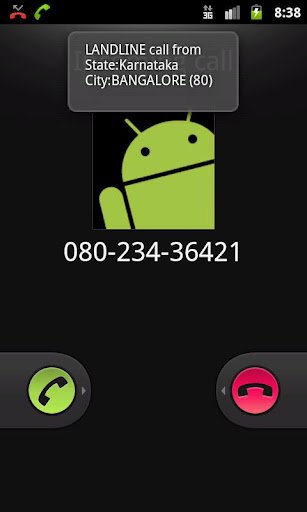android app landline number find