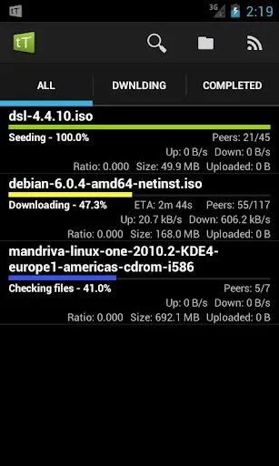 android tTorrent app