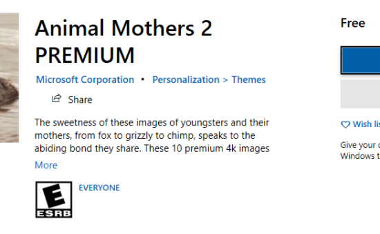 Animal Mothers 2 PREMIUM Windows 10 theme
