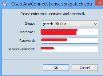 Anyconnect VPN Client login wizard